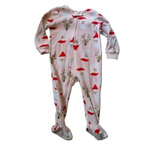 ✅4/25$✅ Carter's‎ 24 months baby one piece fleece pyjama Christmas holiday B2